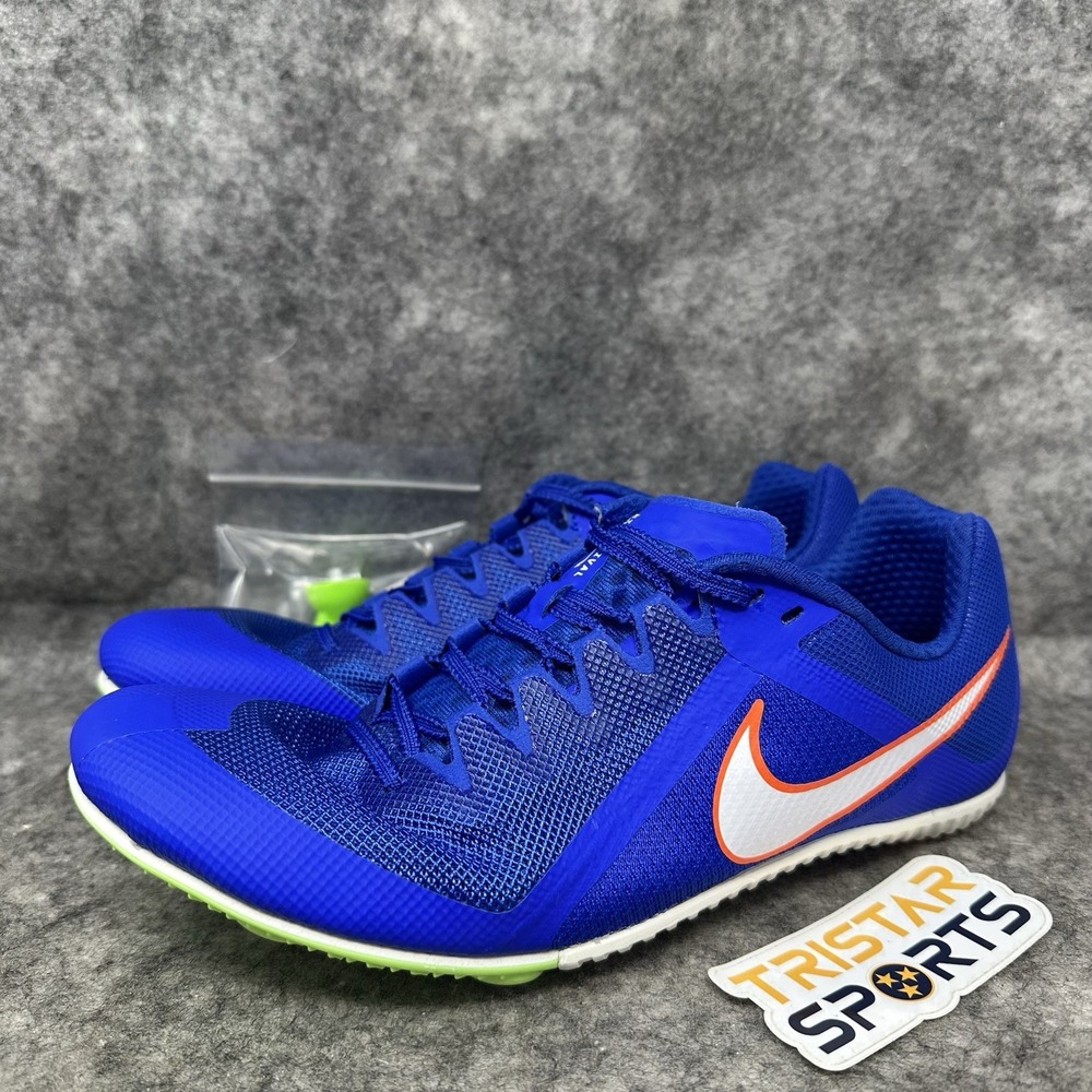 Nike Zoom Rival Track & Field Shoes Mens Size 9.5 Racer Blue Hyper Orange